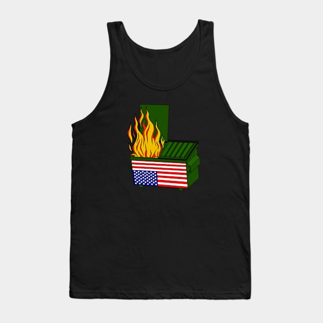 Dumpster fire USA Tank Top by JamesCMarshall